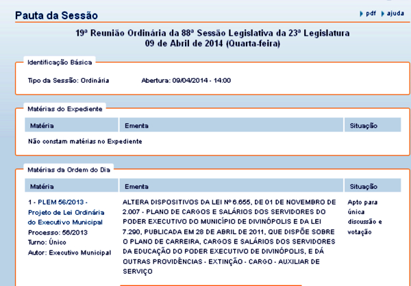 QUINTA-FEIRA QUENTE: Câmara coloca em pauta polêmico projeto que extingue cargos na Prefeitura de Divinópolis projeto em-056